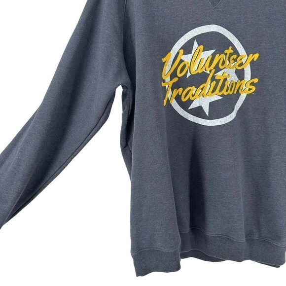 Volunteer Traditions Sweatshirt Mens Size XL Tennessee Tri Star Gray Fleece Line - Picture 4 of 6